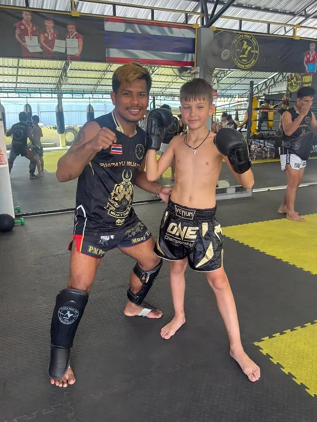 Muay Thai coach at PM Payu Muay Thai in Bo Phut, Koh Samui, Thailand